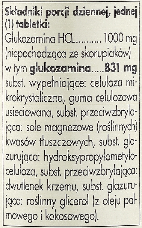Dietary Supplement 'Glucosamine Hydrochloride' 1000 mg - Solgar Shellfish-Free Glucosamine Hydrochloride 1000 mg — photo N4