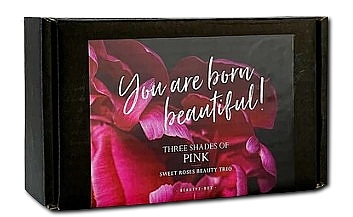 You Are Born Beautiful Set - I Want You Naked Sweet Roses Beauty Trio (hand/cr/50ml + b/scrub/90g + bath/90g) — photo N1