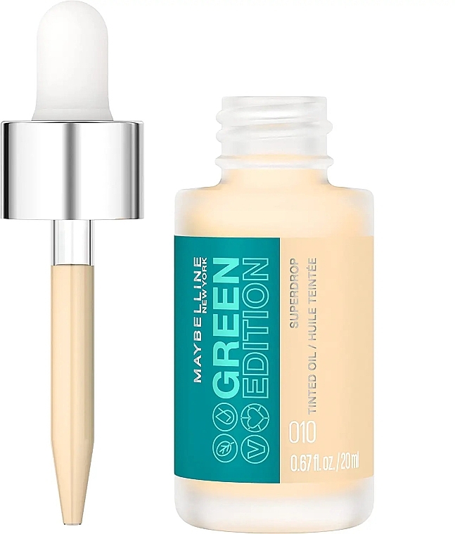 Tinting Face Oil - Maybelline Green Edition Superdrop Tinted Oil — photo N2