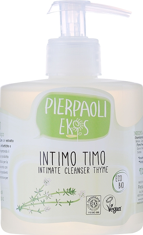 Antibacterial Soap for Intimate Hygiene with Organic Thyme Extract - Ekos Personal Care Thyme Intimate Cleanser (with dispenser) — photo N1