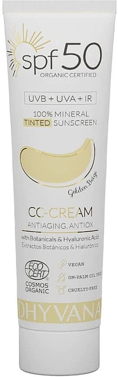 CC Sunscreen SPF50 - Dhyvana Botanicals & Hyaluronic Acid CC-Cream — photo N2