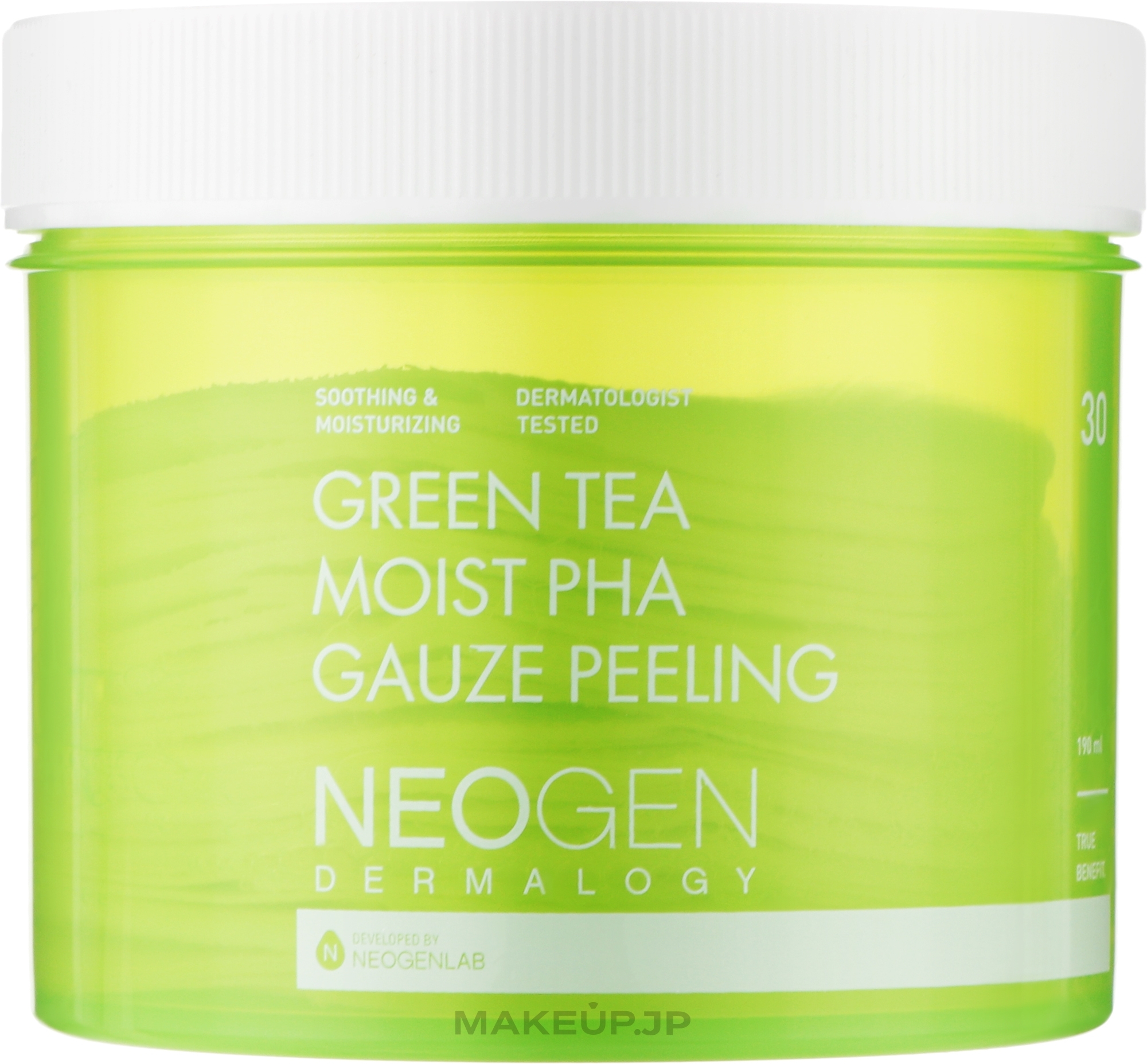 Exfoliating Pads with Green Tea Extract - Neogen Dermalogy Green Tea Moist Pha Gauze Peeling — photo 30 szt.