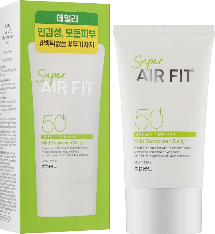 Sun Cream - A'Pieu Super Air Fit Mild Sunscreen Daily SPF50+ PA++++ — photo N2