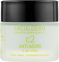 Fragrances, Perfumes, Cosmetics Anti-Aging & Anti-Stress Cream for Combination & Oily Skin - Facialderm C2 Anti-Age And Anti-Stress Cream