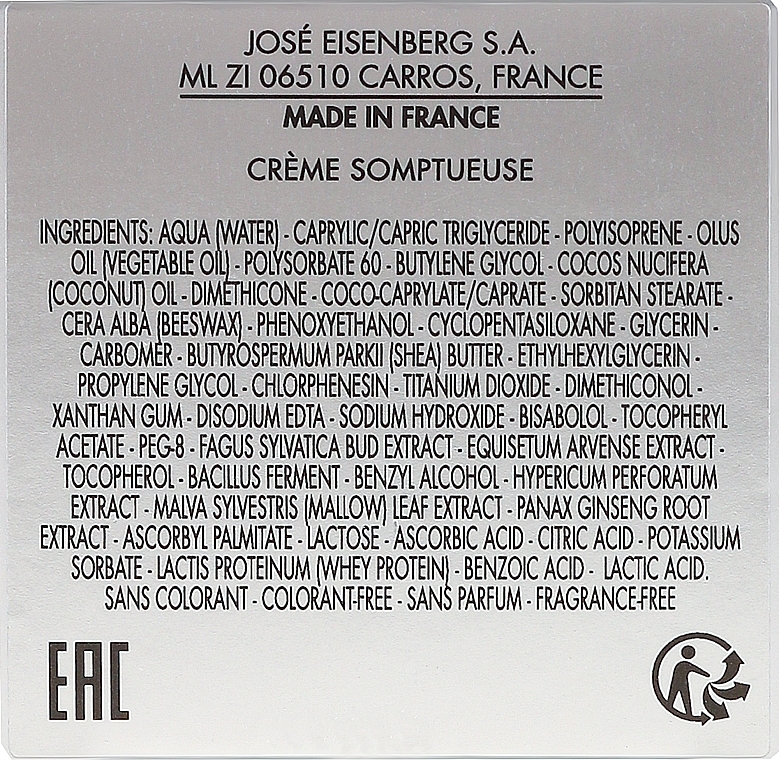 Eye Cream - Jose Eisenberg Excellence Creme Somptueuse — photo N3