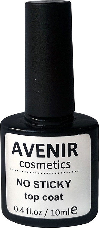 No Wipe Gel Polish - Avenir Cosmetics No Stiky Top Coat — photo N1