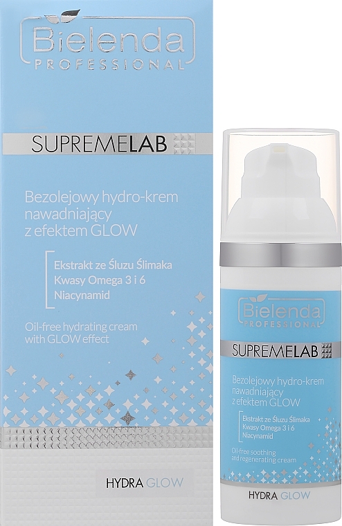 Oil-Free Hydro Cream with Glow Effect - Bielenda Professional SupremeLab Hydra Glow — photo N2