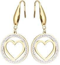 Stainless Steel Earrings 'Hearts in a Circle', 140022 - Ecarla — photo N1