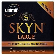 Condoms, 3 pcs - Unimil Skyn Feel Everything Large — photo N1