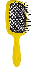 Hair Brush, black teeth, yellow - Janeke SuperBrush Vented Brush Yellow — photo N1
