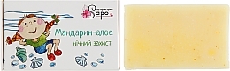 Fragrances, Perfumes, Cosmetics Natural Handmade Soap with Black Sea Salt "Tangerine & Aloe. Night Protection" - Sapo