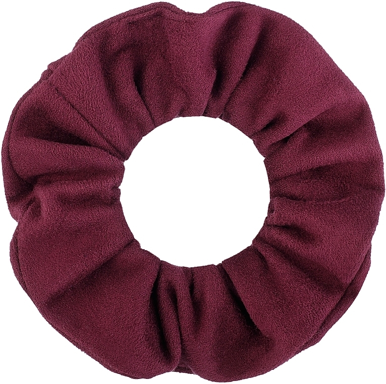 MakeUp - Suede Classic Hair Scrunchie, Burgundy — photo N2