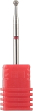 Fragrances, Perfumes, Cosmetics Diamond Nail Drill Bit "Ball" 001 023R, 2.3 mm, red - Tufi Profi