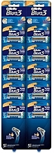 Disposable Shaving Razor Set, 10 pcs - Gillette Blue 3 — photo N9