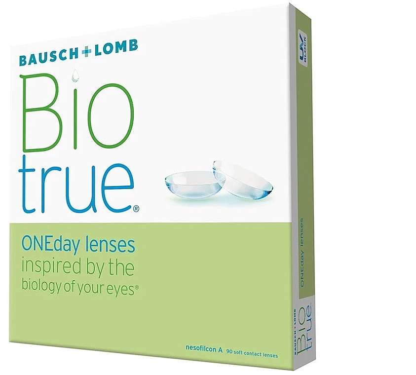 Contact Lenses, 8.6, 90 pcs - Bausch & Lomb Biotrue Oneday Lenses — photo N1