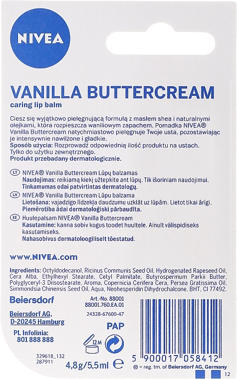 Lip Balm 'Vanilla Buttercream' - NIVEA Vanilla Buttercream — photo N7