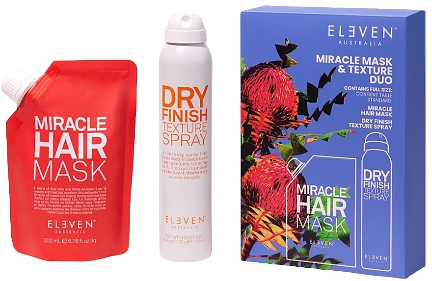 Set - Eleven Australia Miracle Mask & Texture Duo (h/mask/200ml + h/spray/178ml) — photo N1