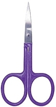 Cuticle Scissors, 8.5 cm, shiny purple, in blister - Titania — photo N2