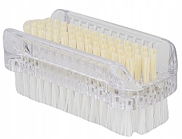 Fragrances, Perfumes, Cosmetics Double-Sided Hand & Nail Brush 'Wawel', white and yellow - Sanel