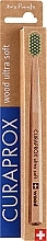 Fragrances, Perfumes, Cosmetics Wooden Toothbrush with Green Bristles - Curaprox Ultra Soft Toothbrush CS Wood