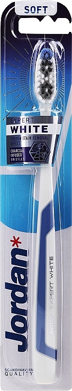 Soft Toothbrush, blue - Jordan Expert White Soft — photo N2