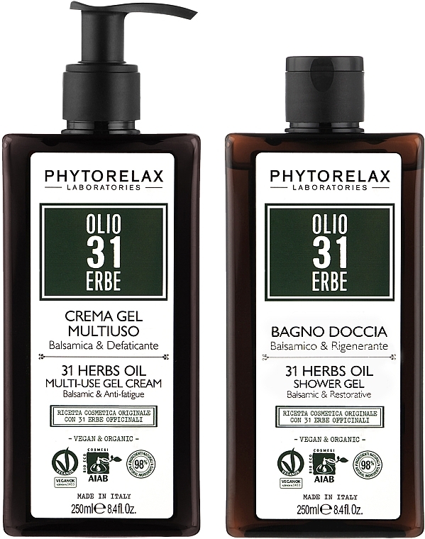 Set - Phytorelax Laboratories 31 Herbs Oil (sh/gel/250ml + b/lot/250ml) — photo N2