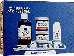 Fragrances, Perfumes, Cosmetics Set - The Bluebeards Revenge Daily Essentials Set (b/wash/300ml + f/sc/150ml + f/cr/150ml + deo/stick/50ml + towel)