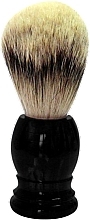 Fragrances, Perfumes, Cosmetics Shaving Brush, plastic, black - Golddachs Shaving Brush Silver Tip Badger Plastic Black