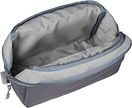 Quilted Cosmetic Bag 'Classy', grey - MAKEUP Cosmetic Bag Grey — photo N2