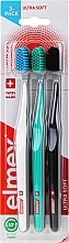 Fragrances, Perfumes, Cosmetics Extra Soft Toothbrushes, black + white + mint - Elmex Swiss Made