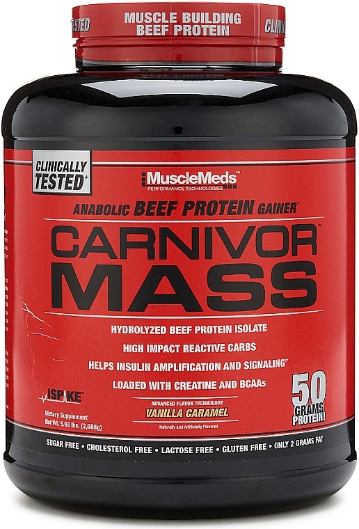 Beef Protein Isolate 'Chocolate Peanut Butter' - MuscleMeds Carnivor Mass Chocolate Peanut Butter — photo N1