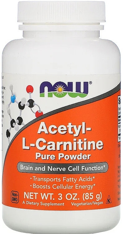 Dietary Supplement "Acetyl-L Carnitine" - Now Foods Acetyl-L Carnitine Pure Powder — photo N1