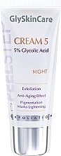 Fragrances, Perfumes, Cosmetics Night 5% Peeling Cream for Dry and Mature Skin - GlySkinCare Cream 5%