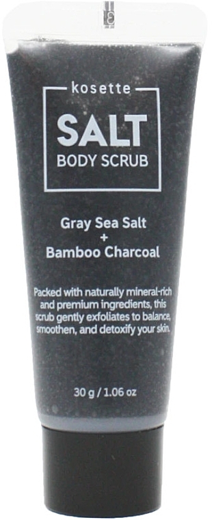 GIFT Salt Body Scrub - Kosette Salt Body Scrub Gray Sea Salt + Bamboo Charcoal (mini size)  — photo N3