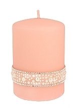 Decorative Candle, 7x10 cm, rose gold - Artman Crystal Pearl — photo N1