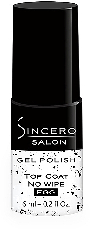 Gel Polish Top Coat - Sincero Salon Gel Polish Top Coat No Wipe Egg — photo N1