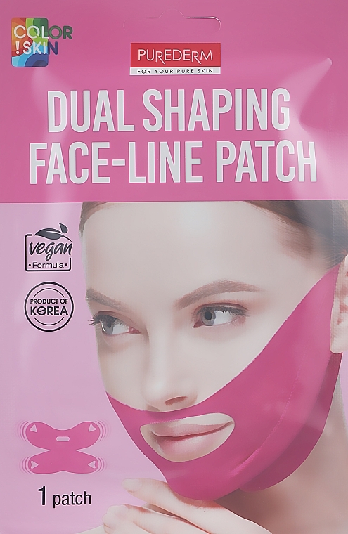 Lifting Chin, Cheek & Mouth Mask - Purederm Dual Shaping Face-Line Patch — photo N3