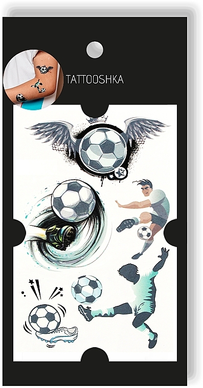 Kids Temporary Tattoo Set "Football" - Tattooshka — photo N4