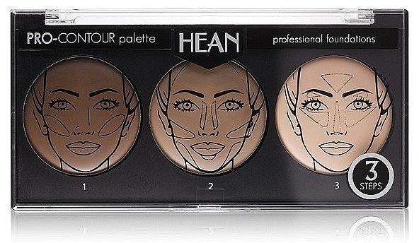 Face Contour Palette 3 Colors - Hean Pro-Countour Palette — photo N2