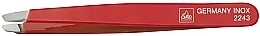 Slant Tip Tweezers, red, 9.5 cm - Erbe Solingen — photo N1