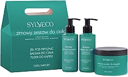 Fragrances, Perfumes, Cosmetics Winter Set, green - Sylveco (bath/powder/100g + sh/gel/150ml + balm/150ml)