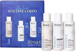 Set - Alma K. My Time! Body Care Routine Kit (sh/gel/100 ml + soap/100 ml + b/lot/100 ml) — photo N2