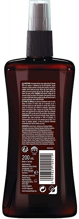 Dry Tanning Oil - Hawaiian Tropic Protective Dry Spray Oil Mist SPF 30 — photo N3