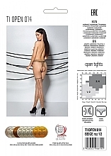 Erotic Tights with Cutout 'Tiopen' 014, 20 Den, beige - Passion — photo N9