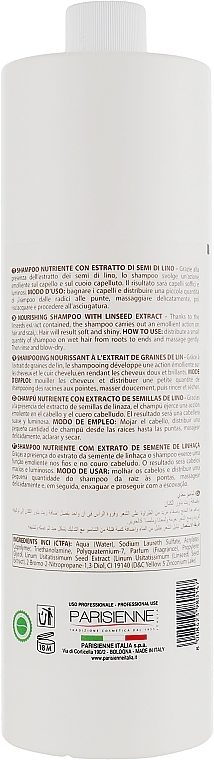 Delicate Shampoo for All Hair Types with Linseed Extract - Parisienne Italia Evelon Semi Di Lino Shampoo — photo N2