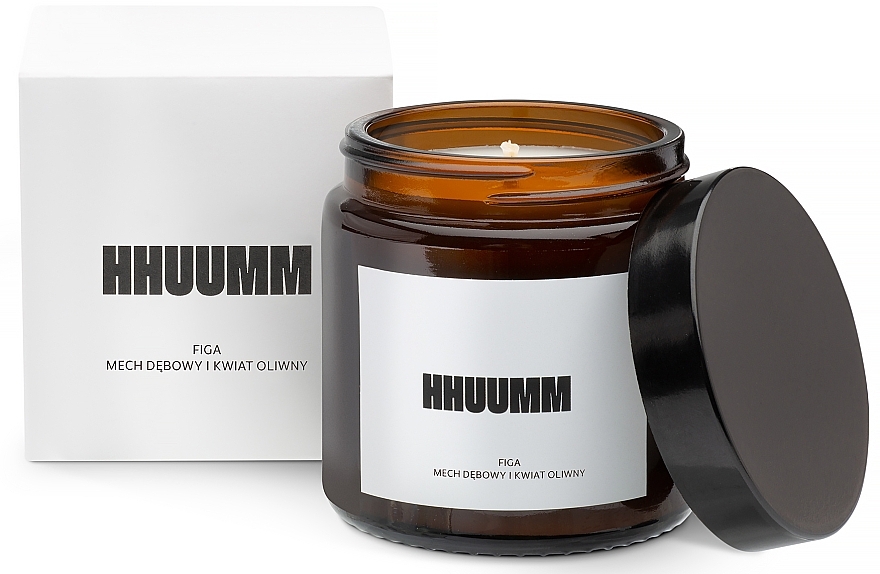 Natural Soy Candle with Fig, Oak Moss & Olive Flower Scent - Hhuumm — photo N2