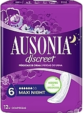 Fragrances, Perfumes, Cosmetics Night Sanitary Pads, 12 pcs - Ausonia Discreet Maxi Night