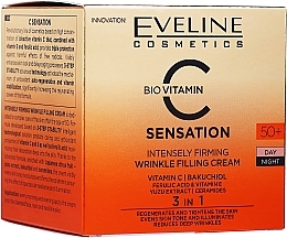 Intensive Firming Wrinkle Filling Cream 50+ - Eveline Cosmetics C Sensation Intensly Firming Wrinkle Filling Cream — photo N2