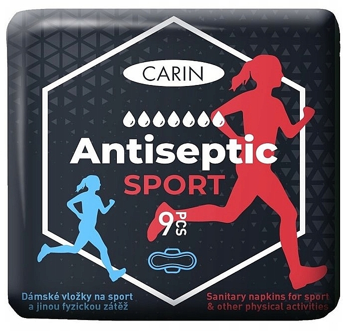 Sanitary Pads, 9 pcs - Carin Atiseptic Sport — photo N1