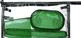 Fragrances, Perfumes, Cosmetics Toiletry Set 41372, transparent green, grey bag - Top Choice Set (accessory/4pcs)